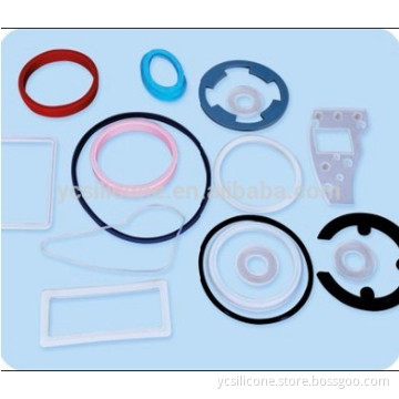 Silicone rubber gasket for glass
